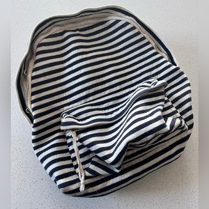 JOHN GALT BRANDY MELVILLE Striped Backpack Blue & Cream Cotton Medium Size 12x14